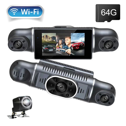 4 Channel Car DVR HD 1080P 4-Lens Inside Vehicle Dash Cam Four Way Camera DVRs Recorder Video Registrator Dashcam Camcorder 24H