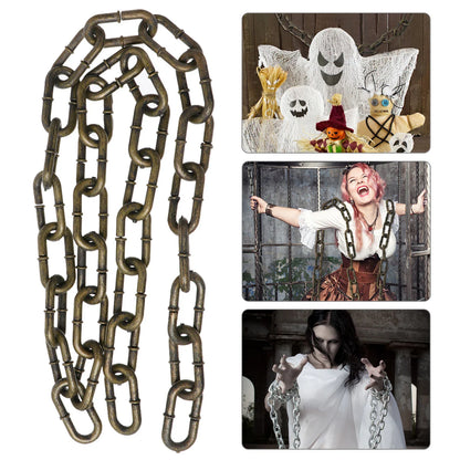 1 pieza de grilletes de Halloween, accesorio de simulación de cadena de hierro, accesorio de cadena de prisionero