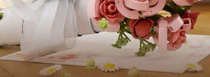 Blocs de construction Wekki Bouquet de fleurs éternelles Cadre photo Puzzle à monter soi-même Jouet créatif Cadeau d'anniversaire Collection Ornement