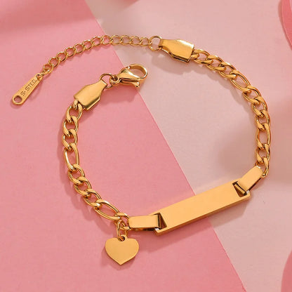 Personalized Stainless Steel Baby Newborn Name Bracelet for Boy Girl Best Gift Custom Heart Crown Butterfly Family Jewelry