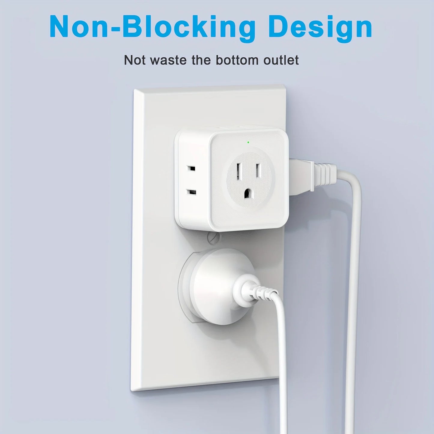 5 Sockets Outlet Power Strip Multi Plug Outlet Extender,Wall Outlet Expander,Small Electrical Outlet Splitter for Home Office,US