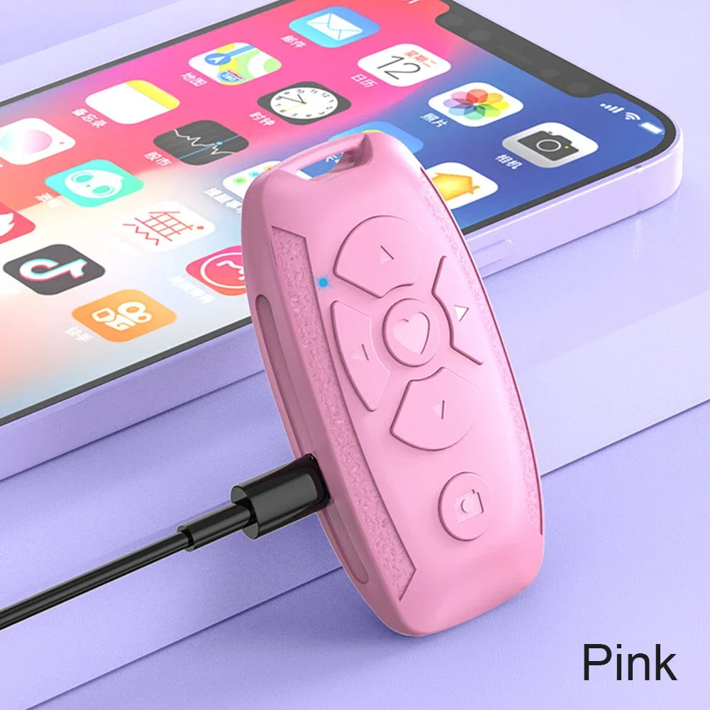Recharegable Bluetooth Remote Control Button Wireless Controller Selfie Camera Stick Shutter Release For Phones e-book Page Turn