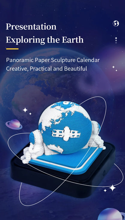 Omoshiroi Block 3D Memo Pads Calendar Advent Sticky Note Pad Calendar 2025 Led Paper Cubes Offices Scrapbooking Christmas Gift