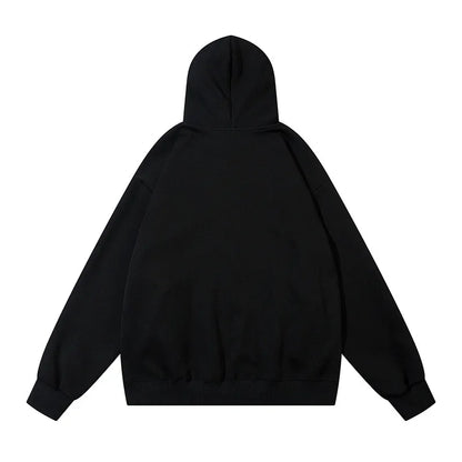 Vintage American Style Streetwear Hooded Loose-Fit Sweatshirt Jacket For Men And Women Versatile Casual Hoodies