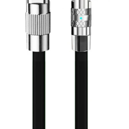 120W Usb Type C Fast Charge Cable 180 Degree Elbow Rotation Type C-Lightning Zinc Alloy Liquid Silicone Data Cable with Light