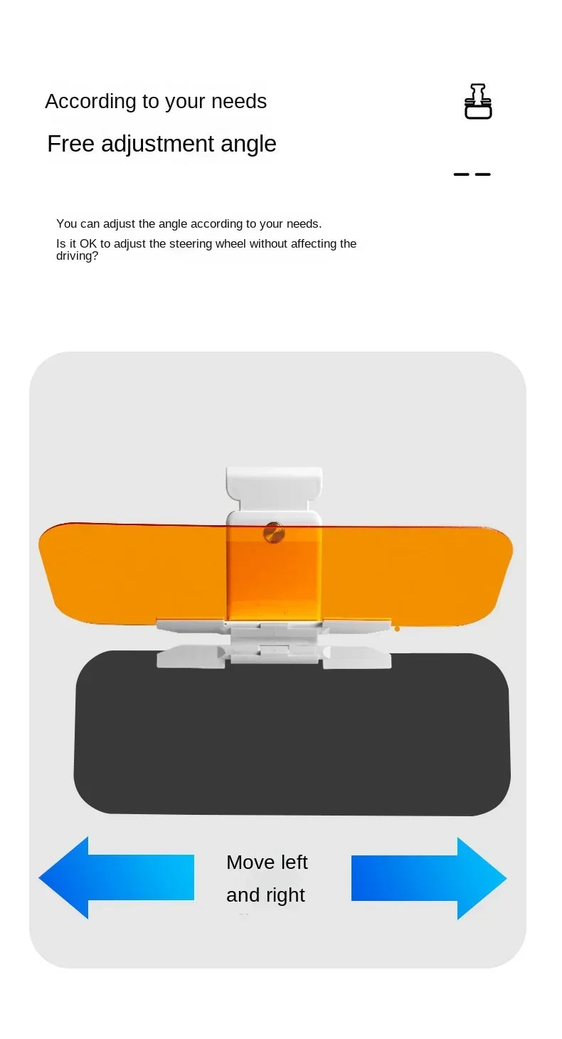 2 in 1 Car Sun Visor Goggle Night Vision Driving HD Anti Sunlight Dazzling Day Mirror Anti-UV Auto Interior Mirrors Sunshades