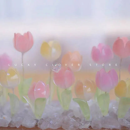 Tulip Nightlight Photo Frame Eternal Flower Home Decor DIY Cute Ornaments Birthday Gift Valentine's Day Surprise Christmas