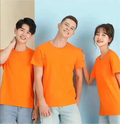 2024 Summer New Sports T-shirt 100% Cotton 2 English Letter Printing High Quality Round Neck Street Clothing Top Casual Clothing