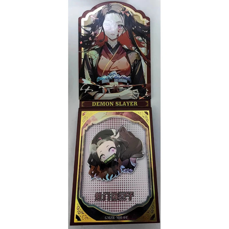 Anime Demon Slayer Kamado Nezuko Tanjirou Kanroji Mitsuri Kochou Shinobu Mh Collectible Card Toys Christmas Birthday Gifts