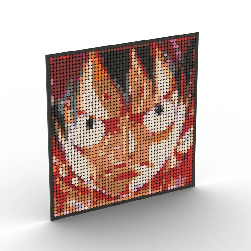 One Piece Anime Figures Luffy Brook Nami Robin Sanji Franky Blocks Brick Pixel Art Decoration Toys Kids Christmas Birthday Gifts