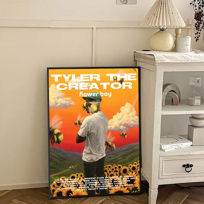 Rapper Tyler The Creator DIY Sticky Poster Waterproof Paper Sticker Coffee House Bar Home Decor