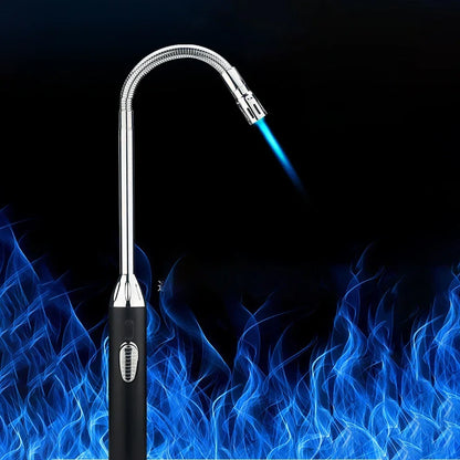 70cm Blue Flame Lighter Kitchen Candle Long Butane Gas Lighter 360 Degrees Rotate Stove BBQ Igniter Welding Torch Picnic Tool