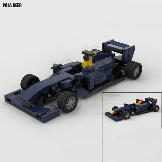 Poladeer 250 Pcs F1 Formula RB7 Racing Car Creative Design Assembly Custom Building Blocks Puzzle Model Boy Toy Holiday Gift