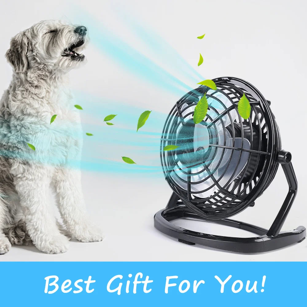 USB Silent Fan Desk Cooler for Laptop Notebook Desktop PC Ofiice Summer Cooling Fan 4 Blades Rotatable USB Mini Fans Socket