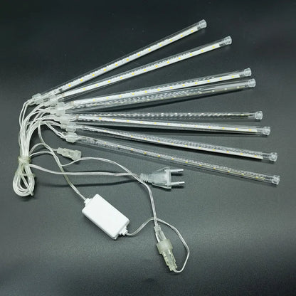 30/50cm Holiday Meteor Shower LED String Lights Christmas Falling Rain Lights Snow Falling Icicle Cascading Light Waterproof New