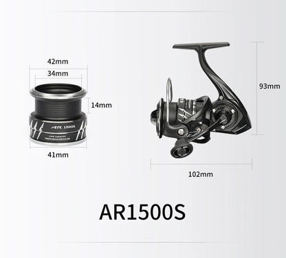 TSURINOYA NEW Spinning Fishing Reel ARTEMIS 800 1500S 2500SH 3000SH Shallow Spool Versatile Long Casting Reel High Speed Wheel