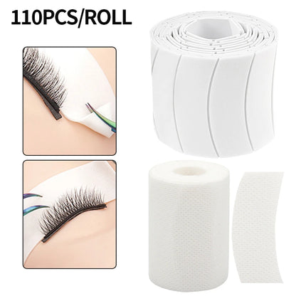 110 piezas/rollo de almohadillas de espuma micro para los ojos, cintas para extensiones de pestañas, accesorios de maquillaje, suministros para levantamiento de pestañas, almohadillas de espuma micro para debajo de las pestañas