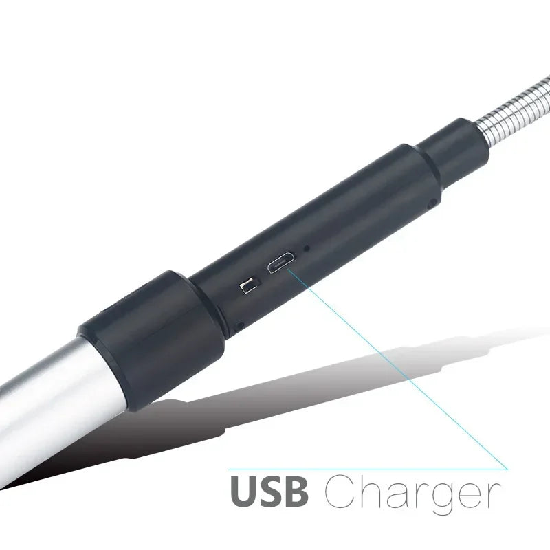 70 CM BBQ Candle USB Lighters  Long adjustable Rechargeable Kitchen Windproof Cigarette Lighters Plasma Pulsed Powerful Arc