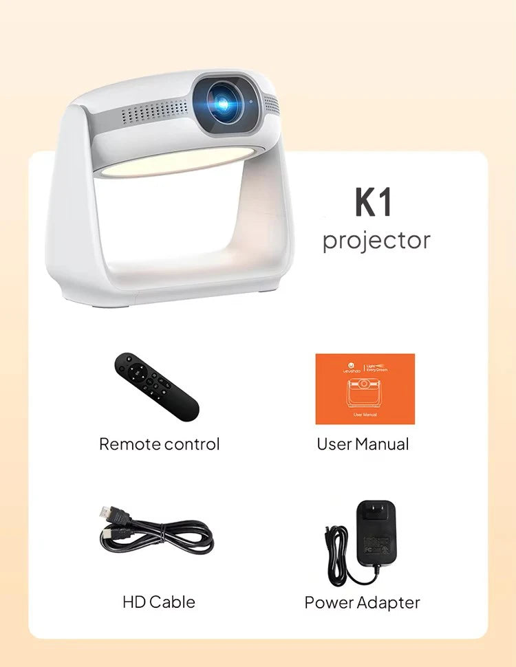 Salange 2024 Best K1 Android WIFI BT 380ANSI mini projector with battery adjustable stand Smart Home Theater video proyector