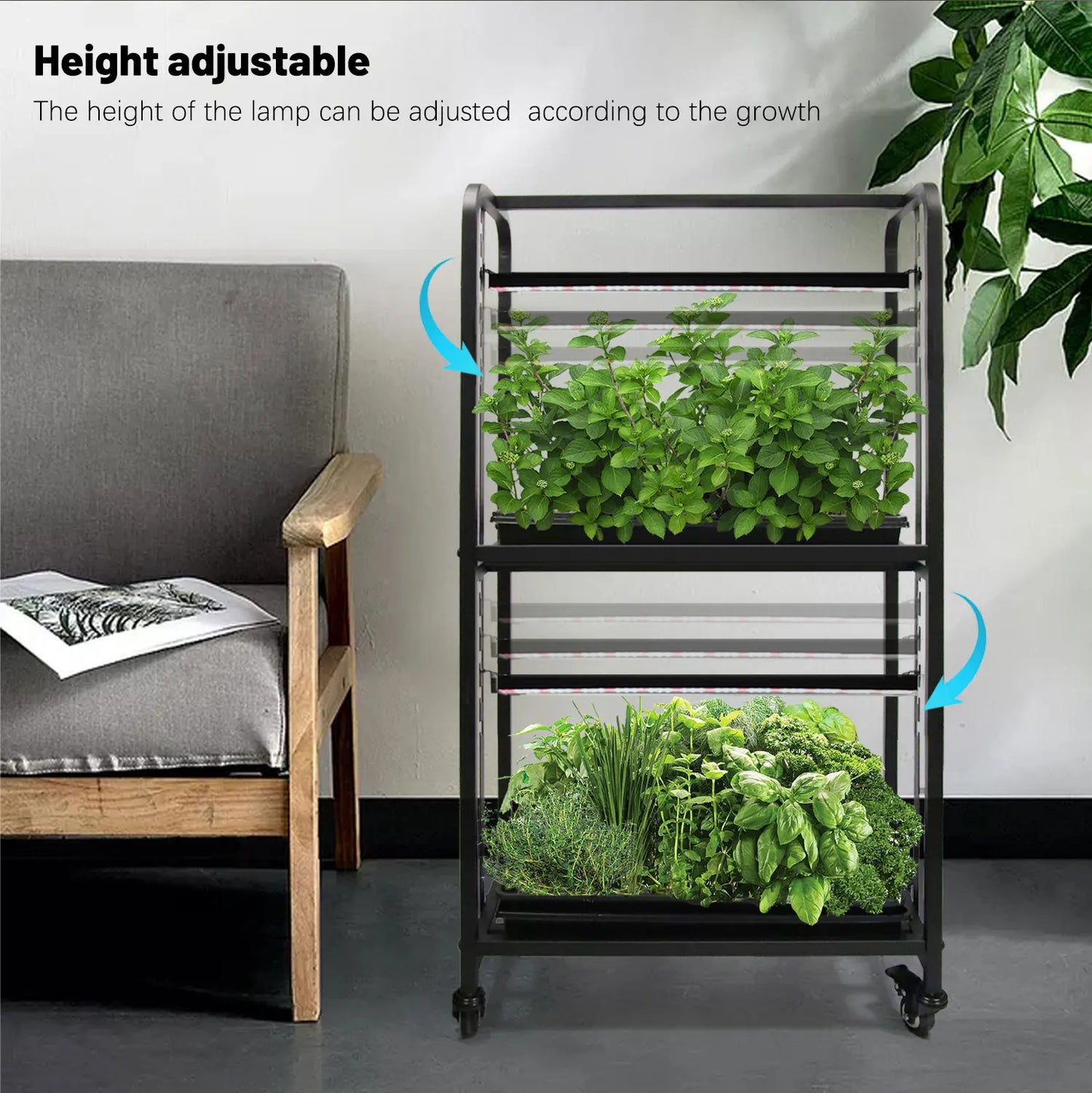 Smart Indoor Gardening System Plant Grow Light Led Herbs Planter Indoor Kit Plant Garden Stand