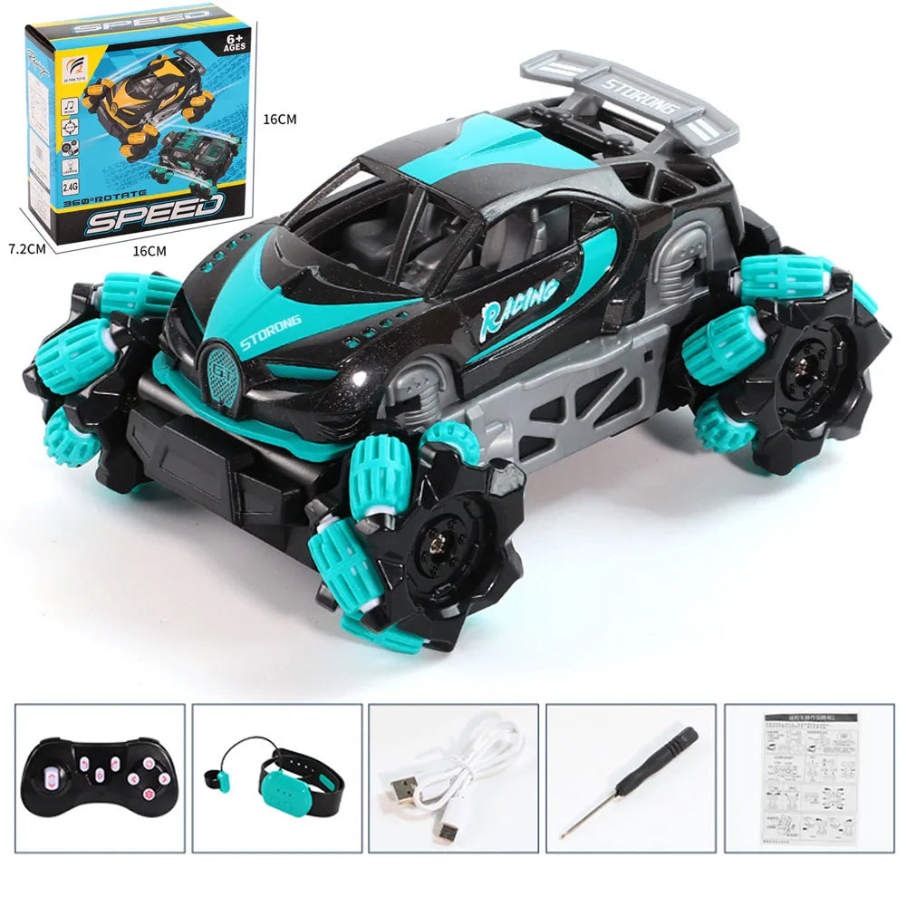RC Car Mini Stunt Drift Car Gesture Sensing with Led Lights 2.4G Radio Remote Control Electric Toy Power Wheels Off Road Racing