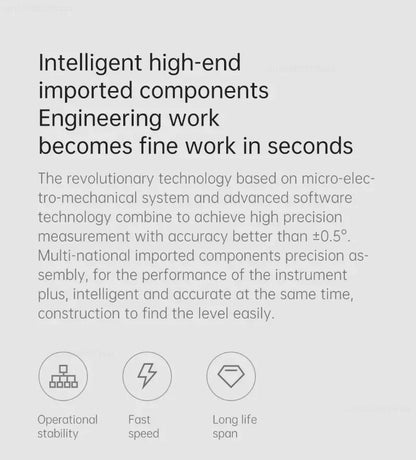Xiaomi Duka Rapporteur laser Inclinomètre numérique Mesure d'angle 2 en 1 Niveau laser Règle Jauge Outils de construction Règle d'angle