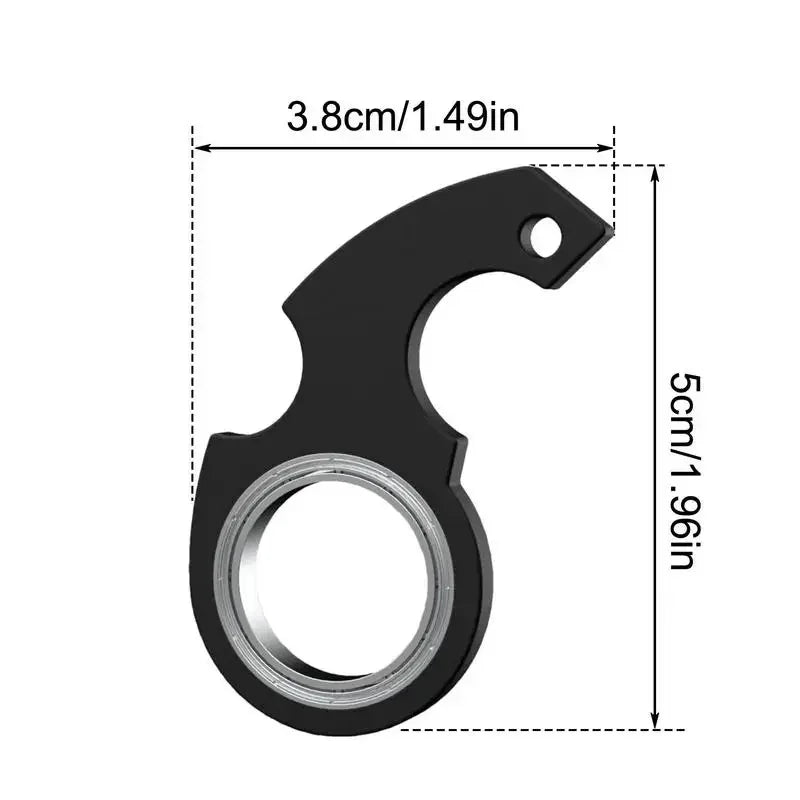 Boredom Party Gift Turntable Keychain Kid Fingertip Spinning Keyring Spinner Stress Toy Metal Fidget Toys Finger Keyring Relieve