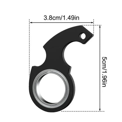 Boredom Party Gift Turntable Keychain Kid Fingertip Spinning Keyring Spinner Stress Toy Metal Fidget Toys Finger Keyring Relieve
