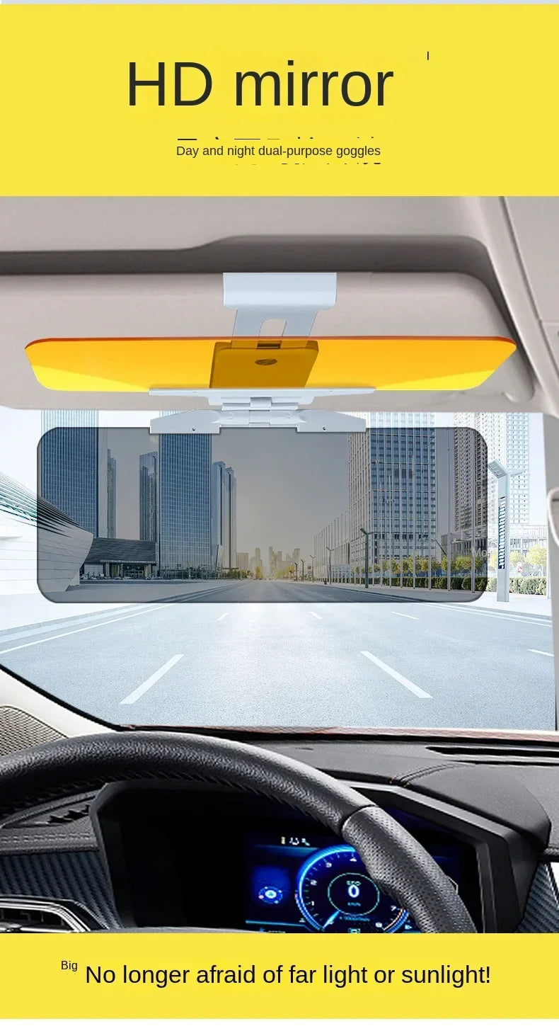 2 in 1 Car Sun Visor Goggle Night Vision Driving HD Anti Sunlight Dazzling Day Mirror Anti-UV Auto Interior Mirrors Sunshades