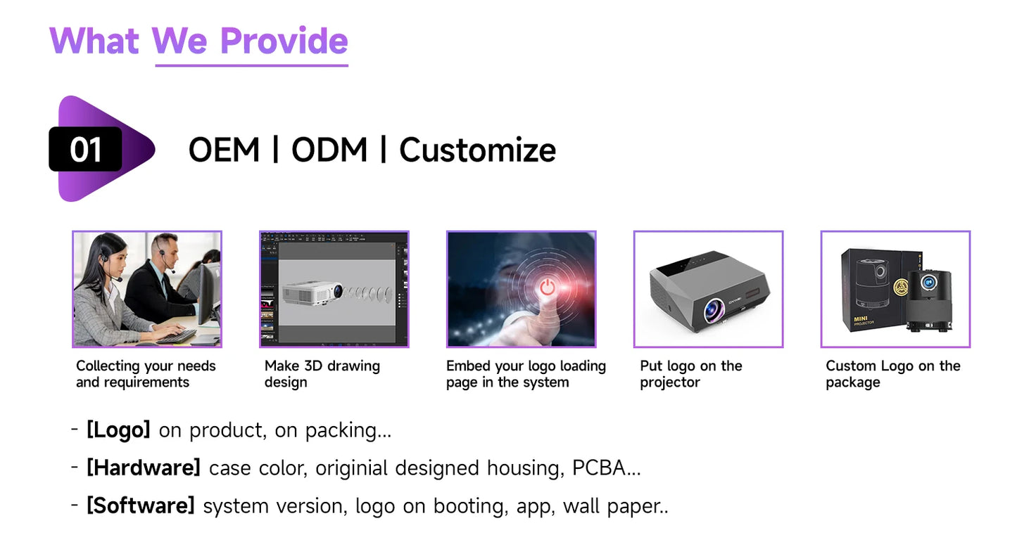 2024 New Products Portable Projector Mini Android Lcd 4K Smart Tvs HD 4K 1080P Home Theater Projector