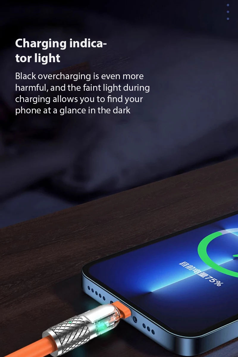 5A Super Fast Charge Type C Cable 180° Degree Rotation Elbow Cable for Xiaomi Samsung Phone Charger Liquid Silicone USB C Cable