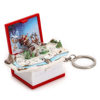 3D Mini Football Basketball Fold Book Keychain Toys Anxiety Stress Relief Toys Sensory Toys Birthday Gift Backpack Keychain