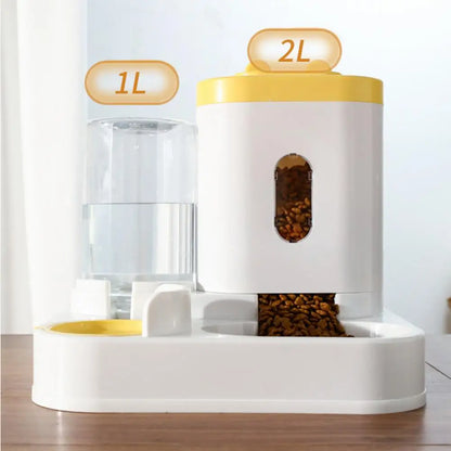 Dispensador automático de agua para perros y gatos, cuenco de comida de gran capacidad, comedero visible para mascotas, suministros para mascotas para el hogar