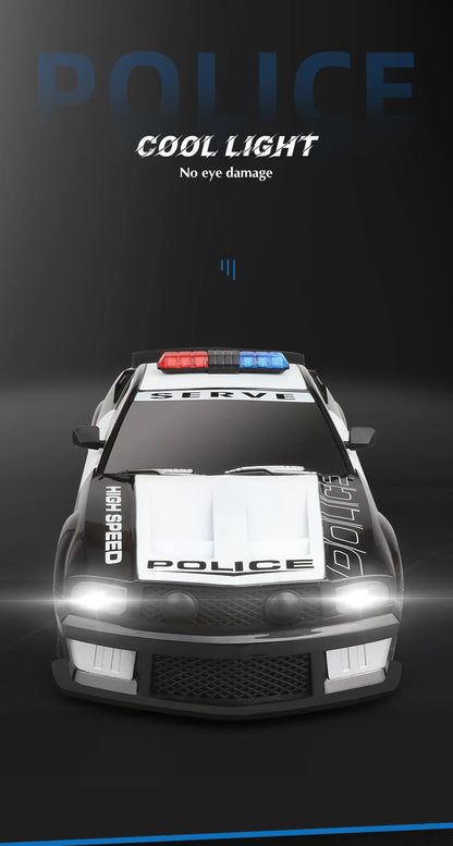 1/12 Rc Police Car Kids Toy 2.4G Remote Control Vehicle Simulation with Light Electric Radio Control Car Kids Gift Toys for Boys