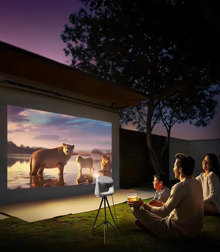 Salange 2024 Best K1 Android WIFI BT 380ANSI mini projector with battery adjustable stand Smart Home Theater video proyector