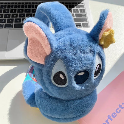 Original Disney Stitch Alex Didi Ear Muffs Gloves Plush Windproof Warm Cute 2024 New Ear Bags Children Ear Cover Winter Kid Gift