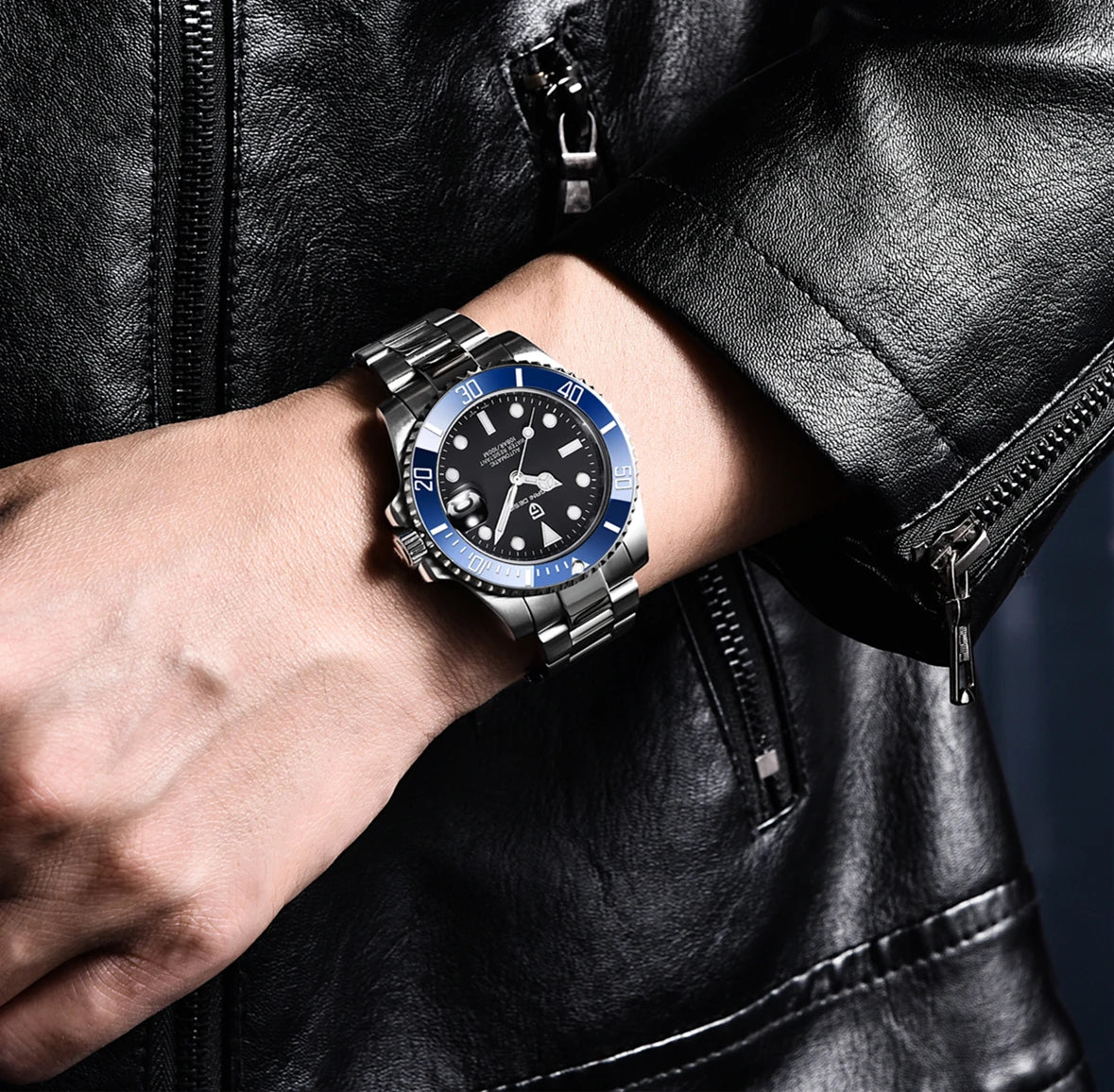 PAGANI DESIGN Men's Mechanical Wristwatches Luxury Brand Mens Watch NH35 100m Waterproof Sapphire Diving Watch reloj hombre