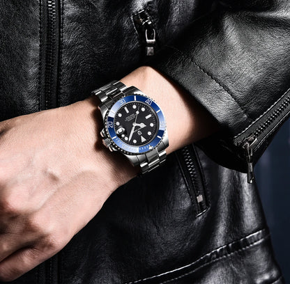PAGANI DESIGN Men's Mechanical Wristwatches Luxury Brand Mens Watch NH35 100m Waterproof Sapphire Diving Watch reloj hombre