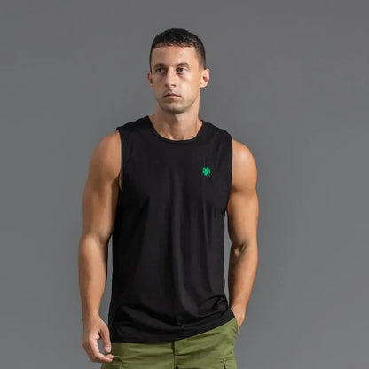 Plus Size Men's Sport Fitness Vest Cotton Trendy Sleeveless T-Shirt Shoulder Vest Casual Top Clearance Special Price