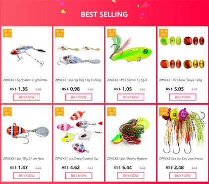 ZWICKE 1 pieza de señuelo de pesca Mini VIB de metal con cuchara, aparejo de pesca de invierno, crankbait, cebo giratorio vibratorio que se hunde, 6 g, 10 g, 17 g y 25 g