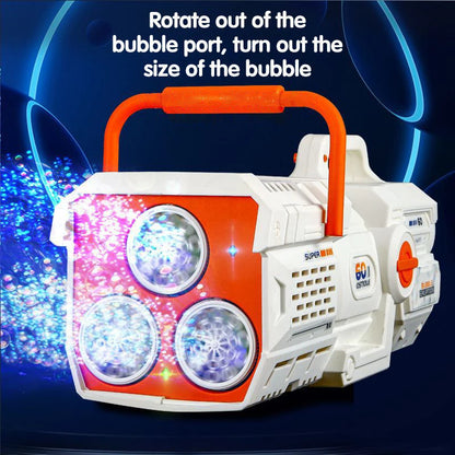60 Holes Handheld Bubble Gun Electric Automatic Soap Bubble Machine With LED Light Outdoor Wedding Party Game Kids Toys Gifts