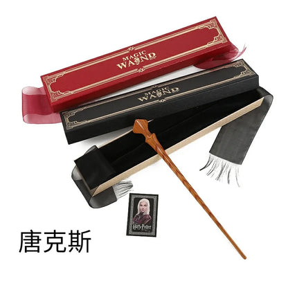 21styles Harry Magic Wand with Hot Stamping Ribbon Box Character Cards Resin Material Cosplay Hermione Prop Voldemort Potter Toy