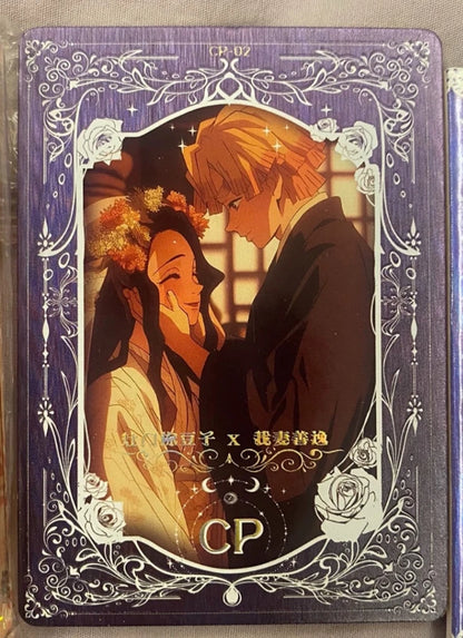 Anime Demon Slayer Kamado Tanjirou Agatsuma Zenitsu Kochou Shinobu Kanroji Mitsuri Rare Collection Card Birthday Gift Toys