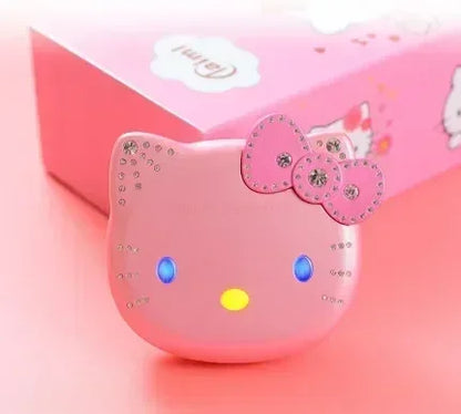 Sanrio Hello Kitty Flip Phone New Cartoon Cute Children White Pink Kawaii Mini Phone Children Birthday Gifts Fashion Model Toys