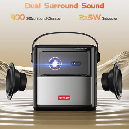 TouYinger G5 Portable 4K Projector 1080p Home Theater Full HD Projetor Android Dlp Beamer 3d U80 Cinema Smartphone with Battery
