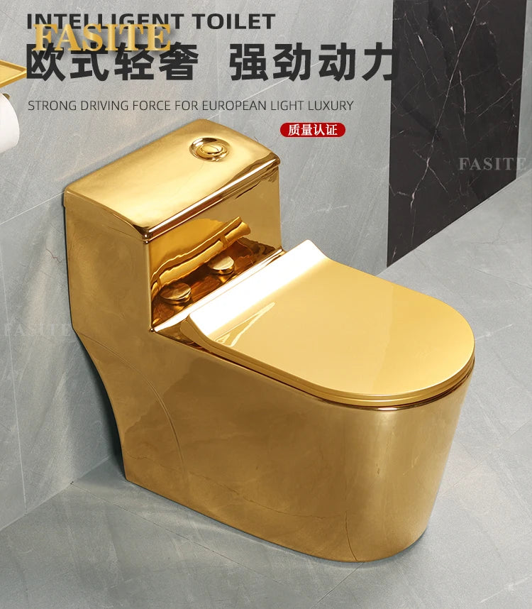 Art Gold Toilet, Water Closet, Odor Proof Toilet, Spray Connected Household Use