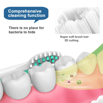 Sonic Electric Toothbrush 5 Mode USB Charger Timer Brush Rechargeable Deep Clean Tooth Brushes Replacement Heads Set For Adults