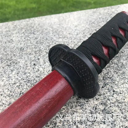 60cm Demon Katana Wood Sword Cosplay Performance Props Ninja Sword Toy For Children Aikido Wooden  Knife
