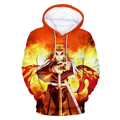 2024 New Men's Hooded Sweater Spring and Autumn Coat anime Cartoon Fashion Boys' Sweater