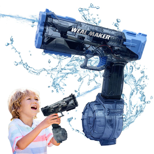 Transparent Glock Full Automatic Squirt Water Gun Spray Blaster Electric Water Pistol Toy Summer Pool Outdoor Toy for Kids Adult